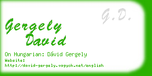 gergely david business card